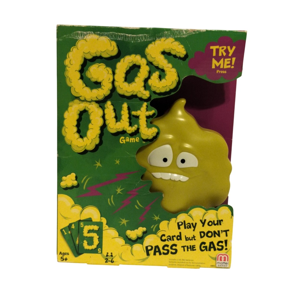 Mattel Games Gas Out Electronic Card Game Guster the Gas Cloud DHW40 Game Night